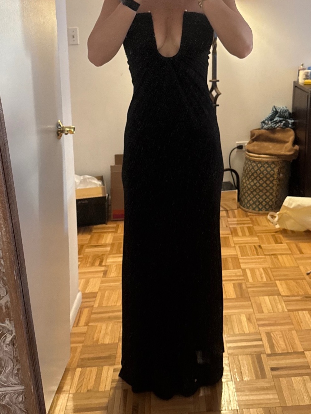Christopher Esber arced palm strapless dress